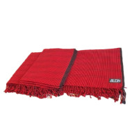 Red Stripe Square Box Women Shawl made of 100% cotton fast colored dyed yarn